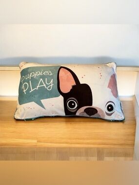 Mermaid Pillow Company "Puppies Play" Sequin Positivity Collection Pillow Plush